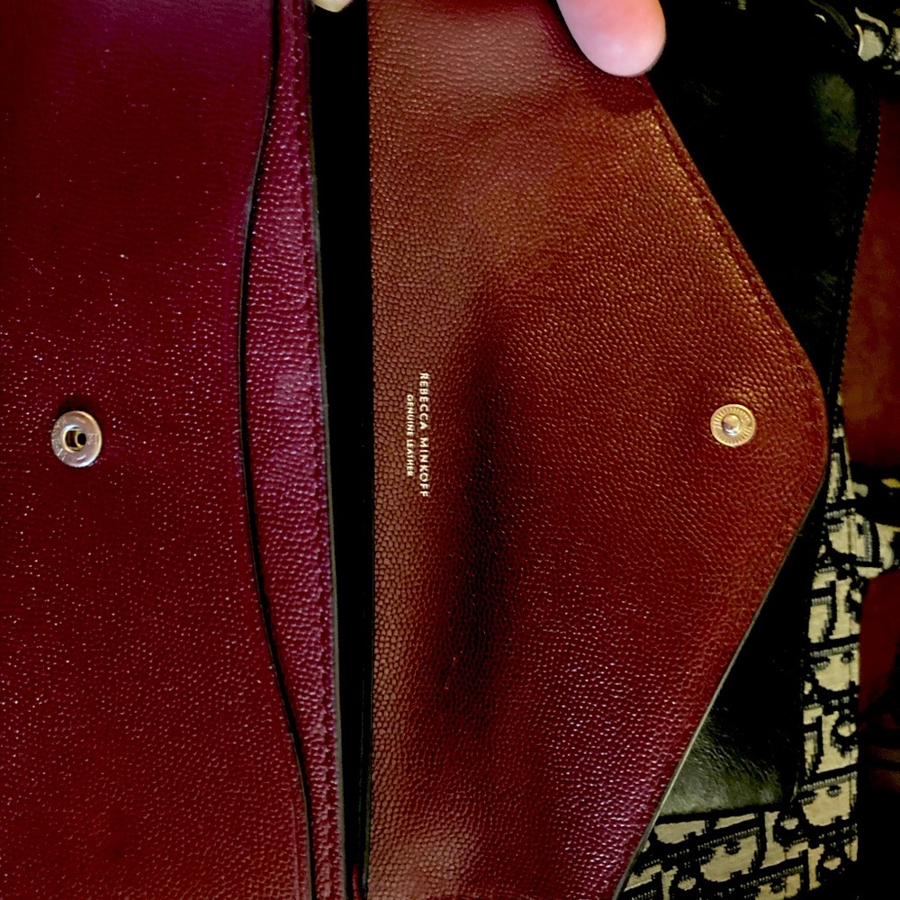 Burgundy leather, Rebecca Minkoff envelope wallet